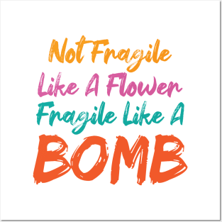 Not Fragile Like A Flower But A Bomb Ruth Bader RBG Feminist Posters and Art